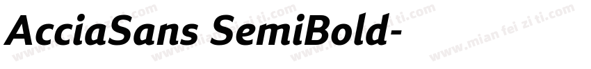 AcciaSans SemiBold字体转换